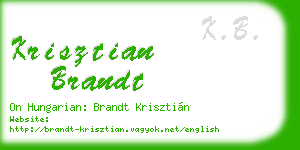 krisztian brandt business card